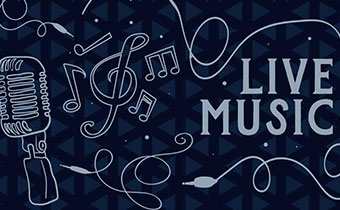 graphic that reads Live Music