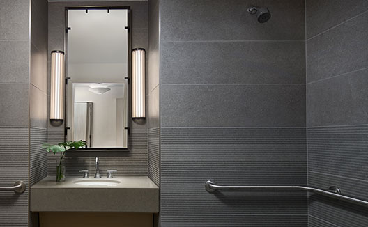 One Bedroom Suite Mobile Accessible Roll In Shower